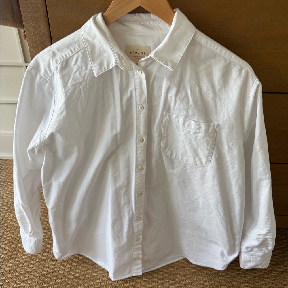 Sezane Max Shirt - Casual White - 4